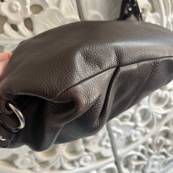 Coach Brown Pebbled Leather Crossbody Bag Adjustable Strap - Picture 7 of 9